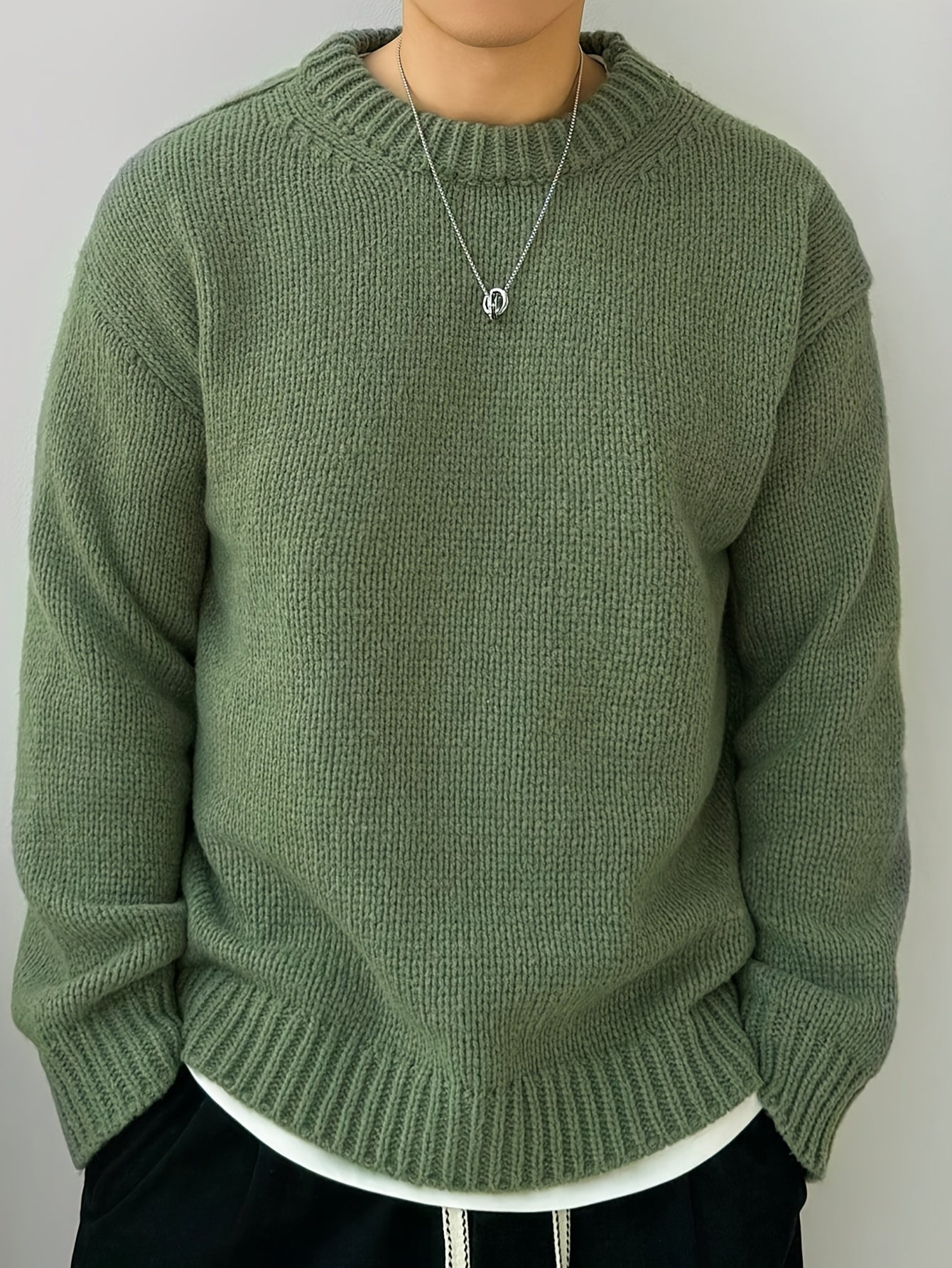 Casual Long Sleeve Crew Neck Sweater