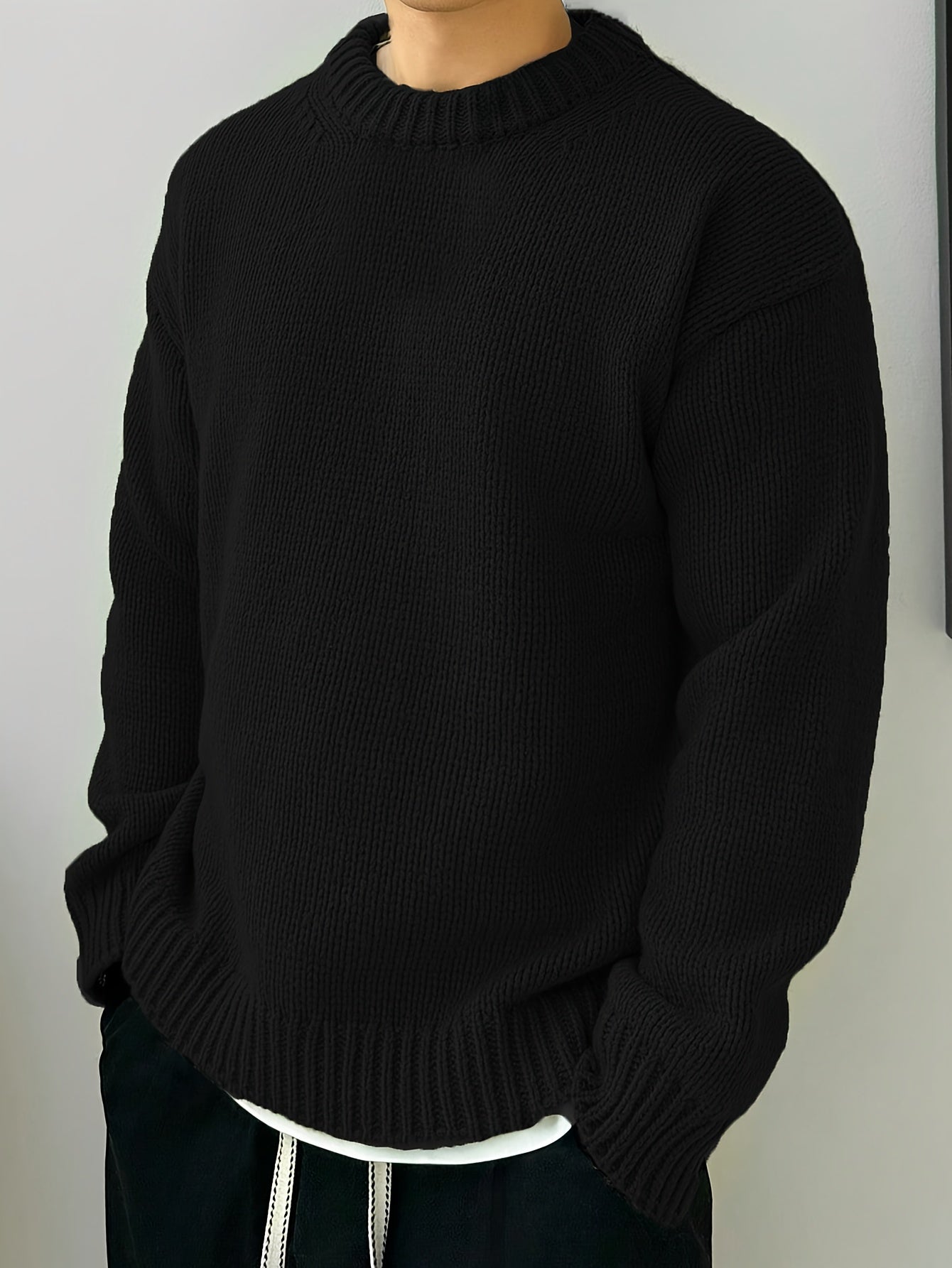 Casual Long Sleeve Crew Neck Sweater