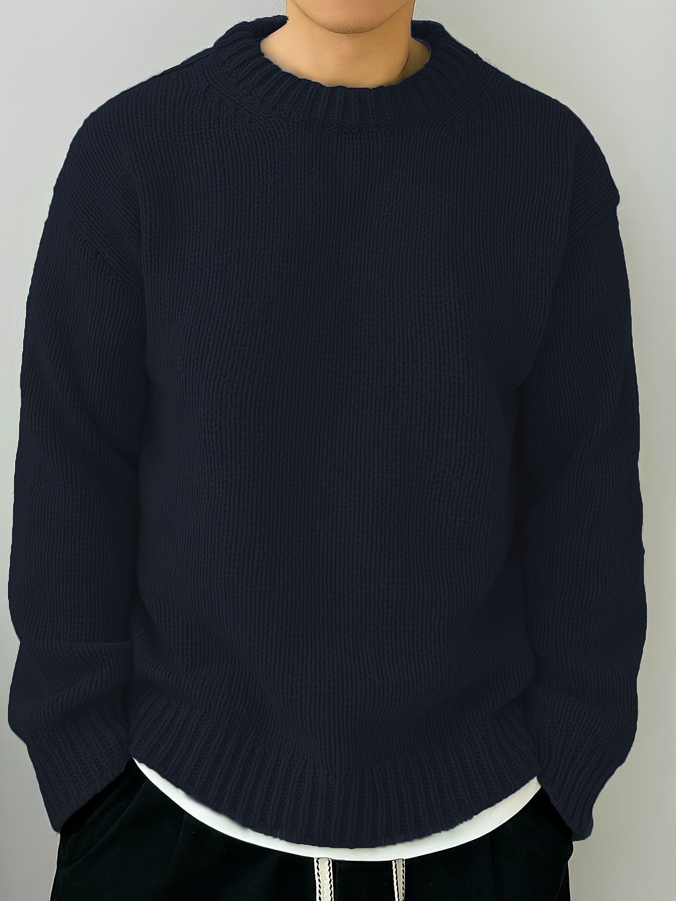 Casual Long Sleeve Crew Neck Sweater