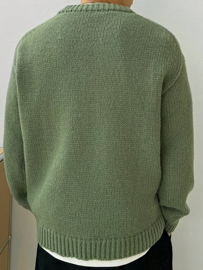 Casual Long Sleeve Crew Neck Sweater