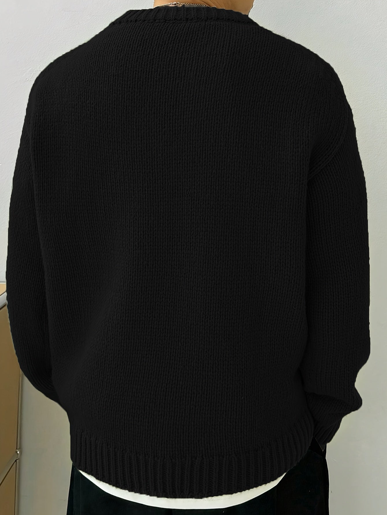 Casual Long Sleeve Crew Neck Sweater