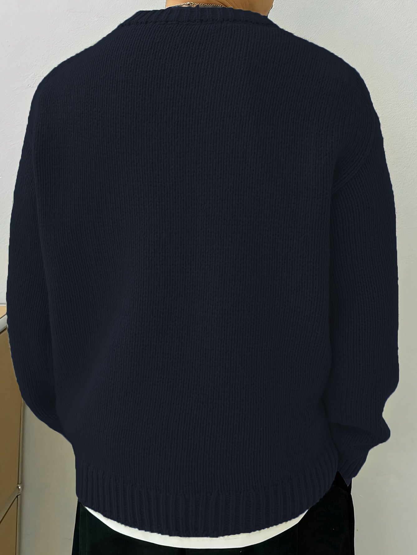 Casual Long Sleeve Crew Neck Sweater