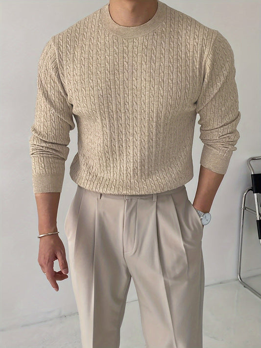 Ribbed Crew Knit Sweater