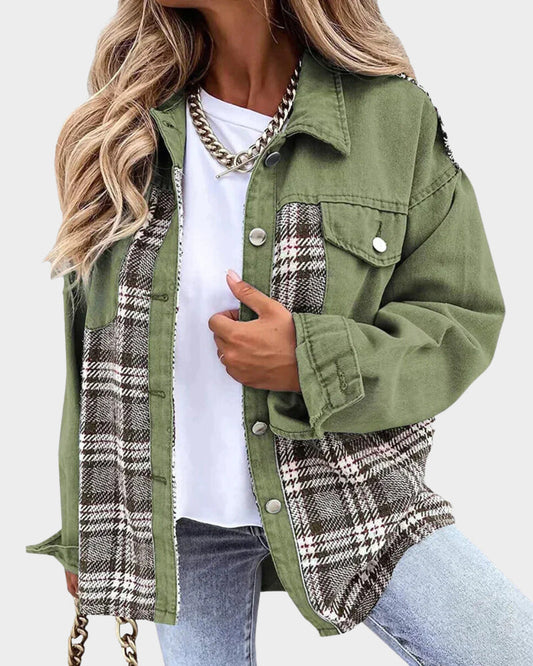 Skylar™ Plaid Denim Jacket